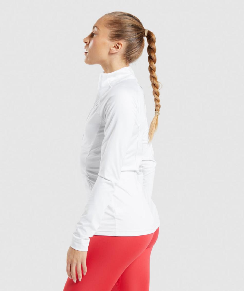 Chaquetas Gymshark Entrenamiento Mujer Blancas | CO 2049EBC